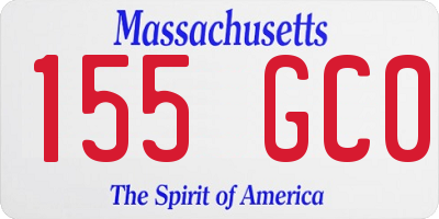 MA license plate 155GC0