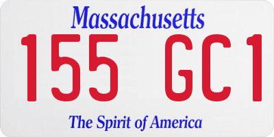 MA license plate 155GC1