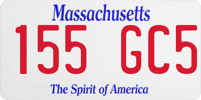 MA license plate 155GC5