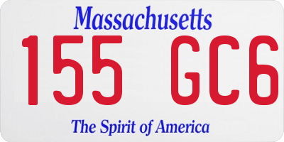 MA license plate 155GC6