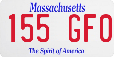 MA license plate 155GF0