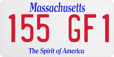 MA license plate 155GF1