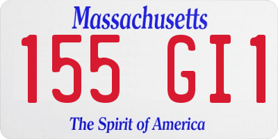 MA license plate 155GI1
