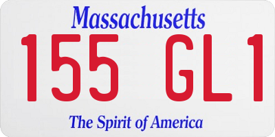 MA license plate 155GL1