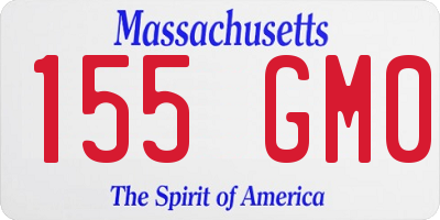 MA license plate 155GM0
