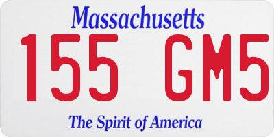MA license plate 155GM5