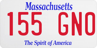 MA license plate 155GN0