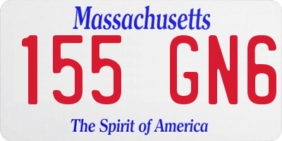 MA license plate 155GN6