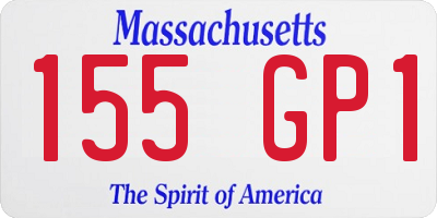 MA license plate 155GP1
