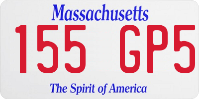 MA license plate 155GP5