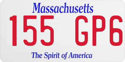 MA license plate 155GP6