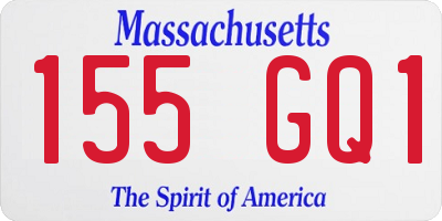 MA license plate 155GQ1