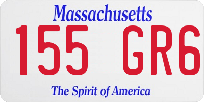 MA license plate 155GR6