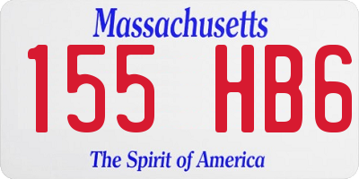 MA license plate 155HB6