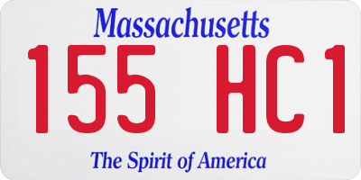 MA license plate 155HC1