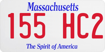 MA license plate 155HC2