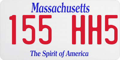 MA license plate 155HH5