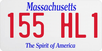 MA license plate 155HL1