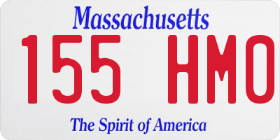 MA license plate 155HM0
