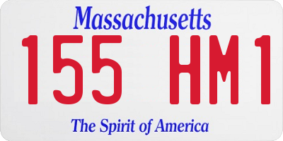 MA license plate 155HM1