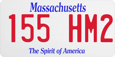 MA license plate 155HM2