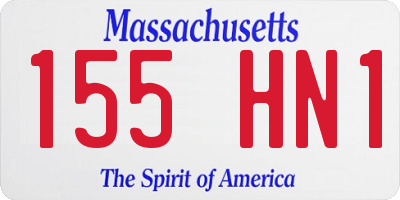 MA license plate 155HN1