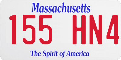MA license plate 155HN4