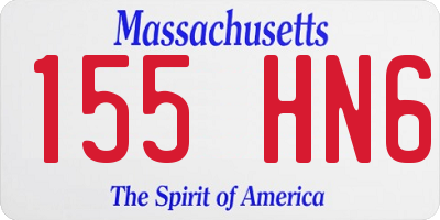 MA license plate 155HN6