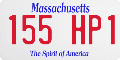 MA license plate 155HP1
