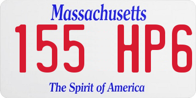 MA license plate 155HP6
