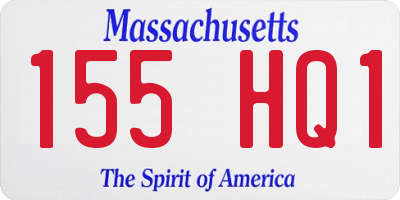 MA license plate 155HQ1