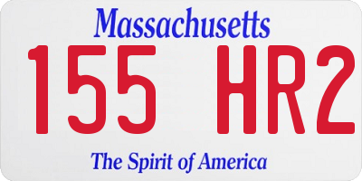 MA license plate 155HR2