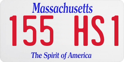 MA license plate 155HS1