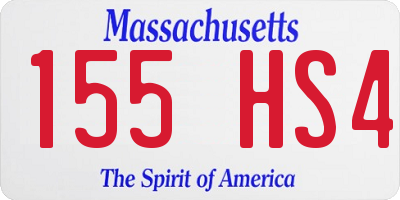 MA license plate 155HS4