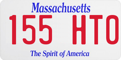 MA license plate 155HT0
