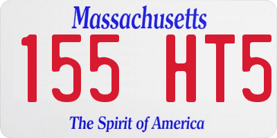 MA license plate 155HT5