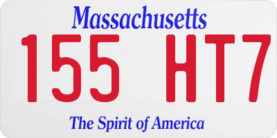 MA license plate 155HT7