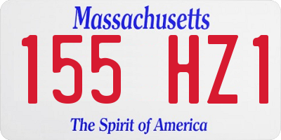 MA license plate 155HZ1