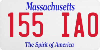 MA license plate 155IA0