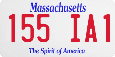 MA license plate 155IA1