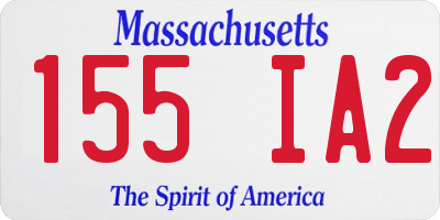 MA license plate 155IA2