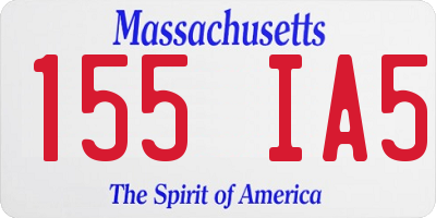 MA license plate 155IA5