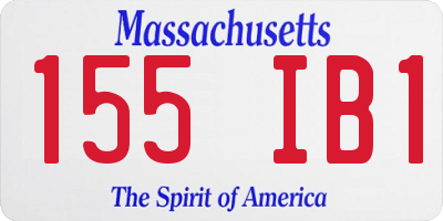 MA license plate 155IB1