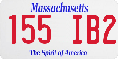 MA license plate 155IB2