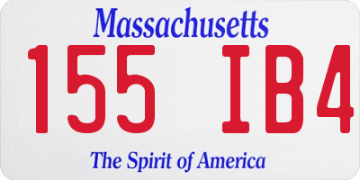 MA license plate 155IB4