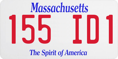 MA license plate 155ID1