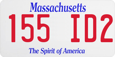 MA license plate 155ID2