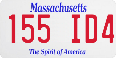MA license plate 155ID4