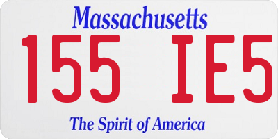 MA license plate 155IE5