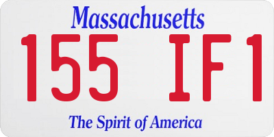 MA license plate 155IF1